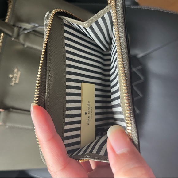 Kate spade slate gray handbag and wallet set - Picture 4 of 7